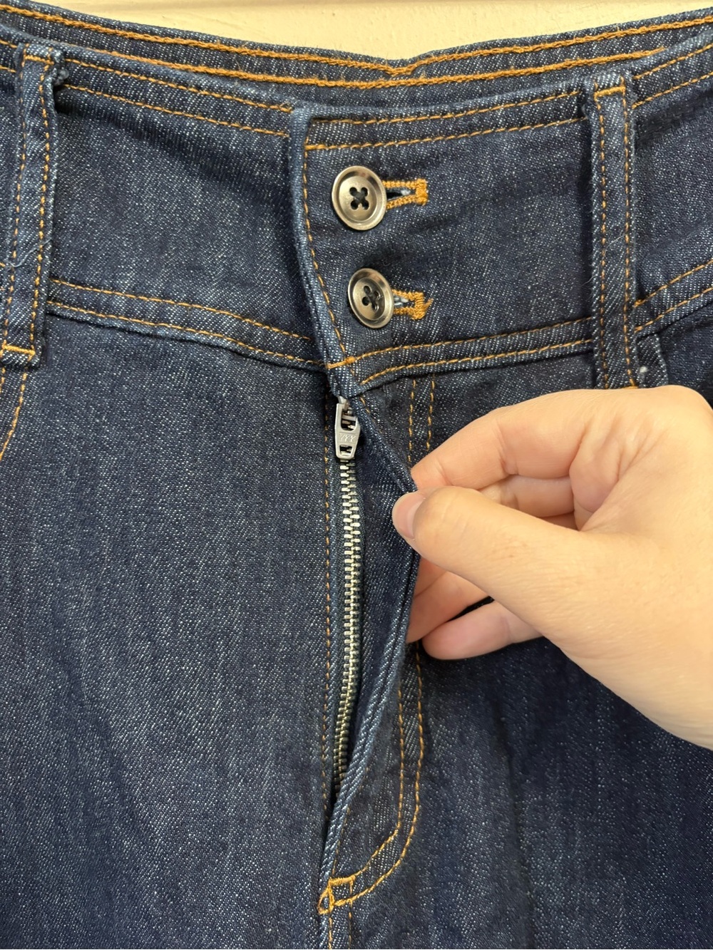 Anthropologie Pilcro Dramazzo Ultra Wide-Leg Jeans Blue Size 29 - Picture 7 of 16